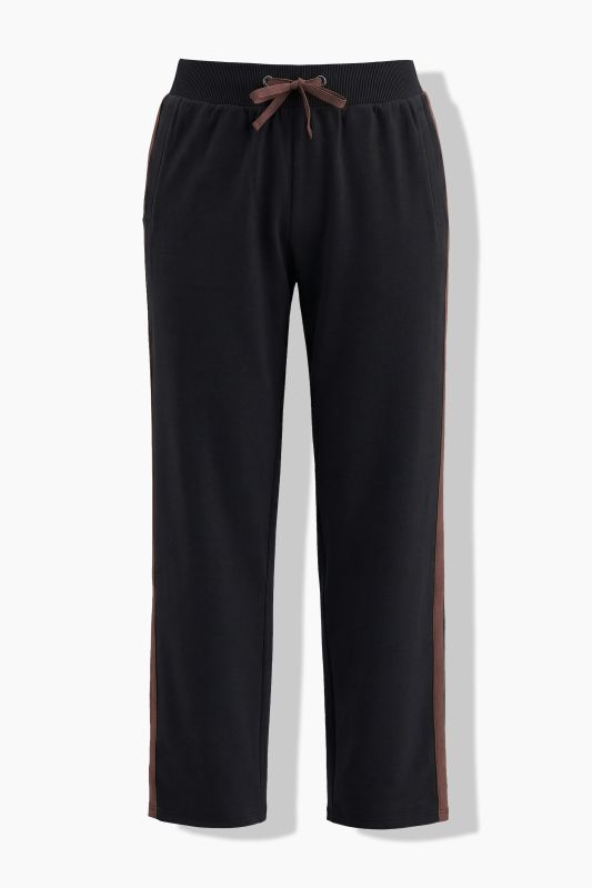 Two-Tone Side Stripe Elastic Waist Joggers
