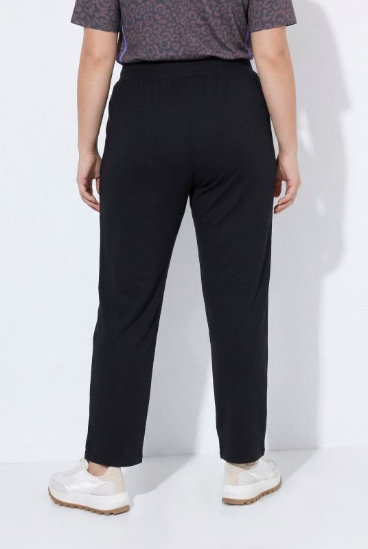 Two-Tone Side Stripe Elastic Waist Joggers