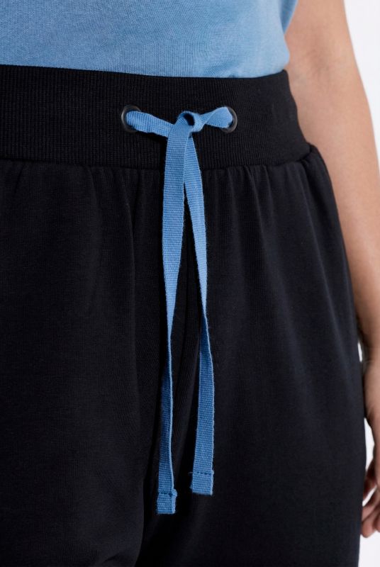Two-Tone Side Stripe Elastic Waist Joggers