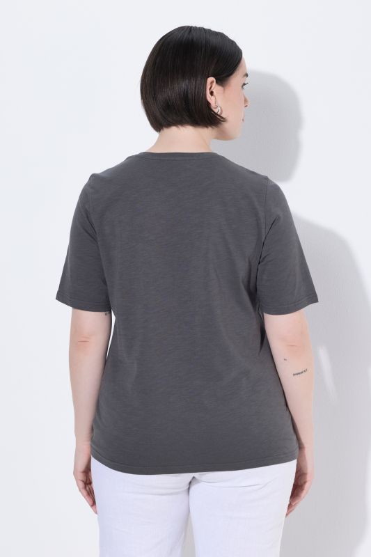 Eco Cotton Rhinestone Pocket Tee