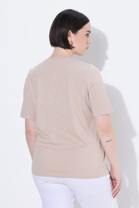 Eco Cotton Rhinestone Pocket Tee
