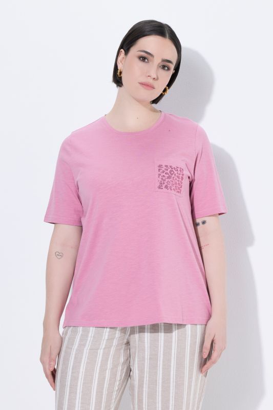 Eco Cotton Rhinestone Pocket Tee