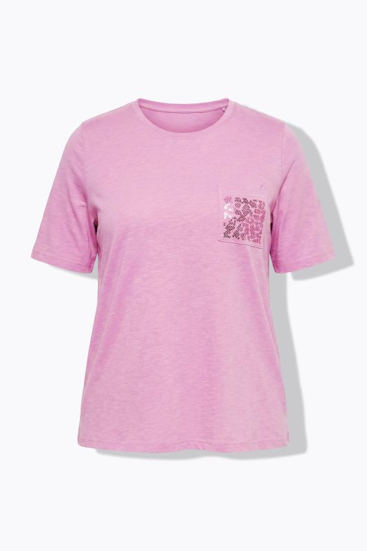 Eco Cotton Rhinestone Pocket Tee