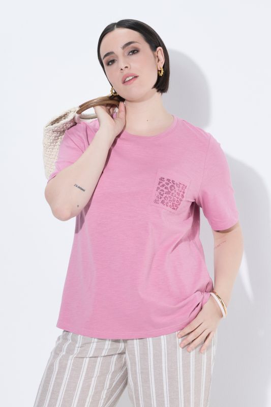 Eco Cotton Rhinestone Pocket Tee