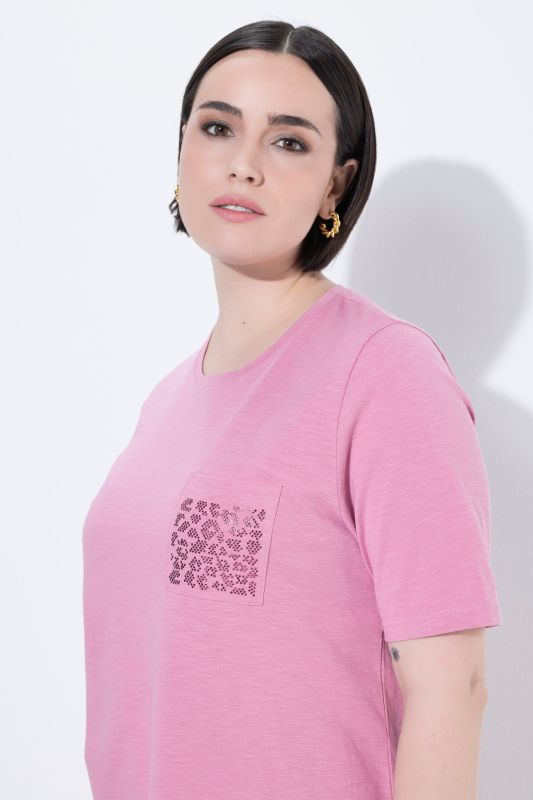 Eco Cotton Rhinestone Pocket Tee