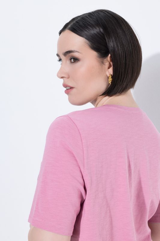 Eco Cotton Rhinestone Pocket Tee