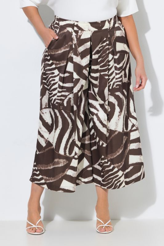 Zebra Print Comfort Waist Culottes