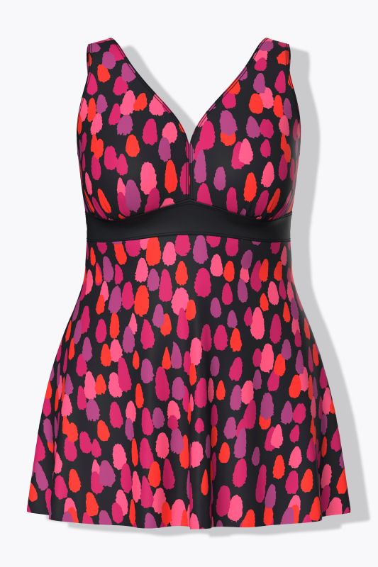 Lipstick Swatch One Piece Swim Dress