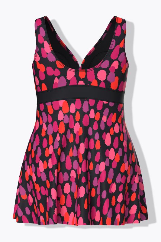 Lipstick Swatch One Piece Swim Dress