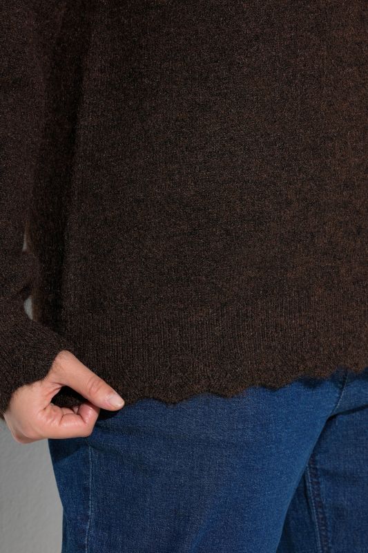 Scalloped Hem 4-Button Cardigan
