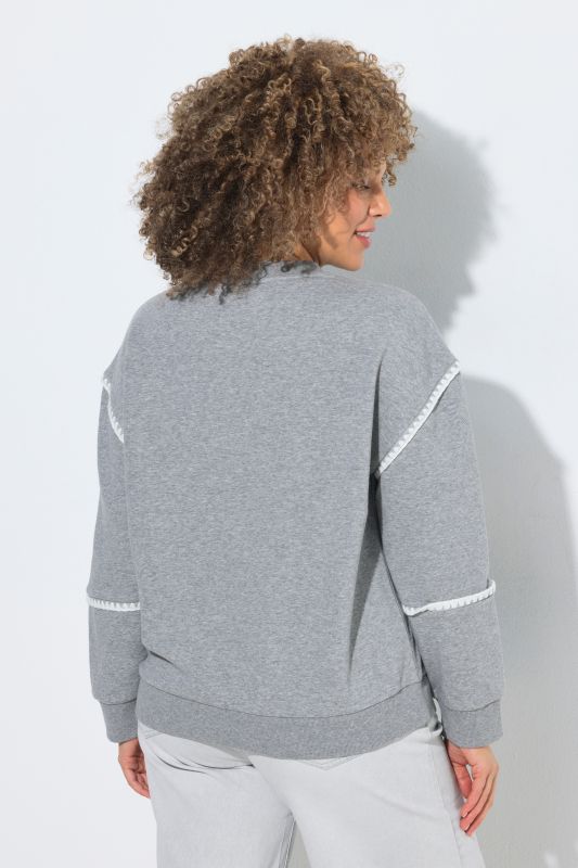 Crochet Detail Long Sleeve Sweater