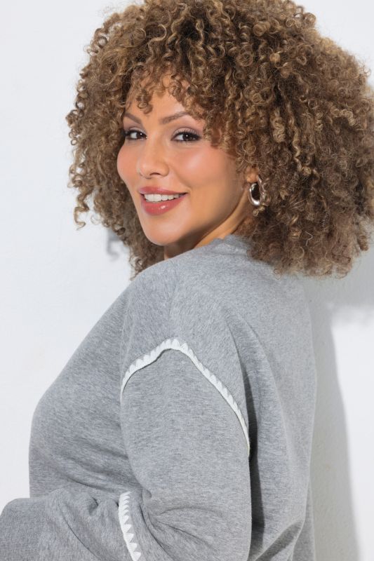 Crochet Detail Long Sleeve Sweater