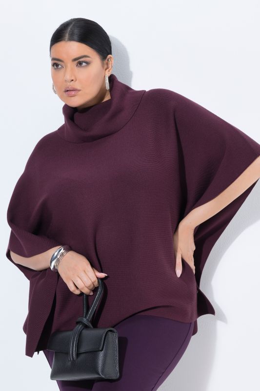 Oversized Knit Poncho