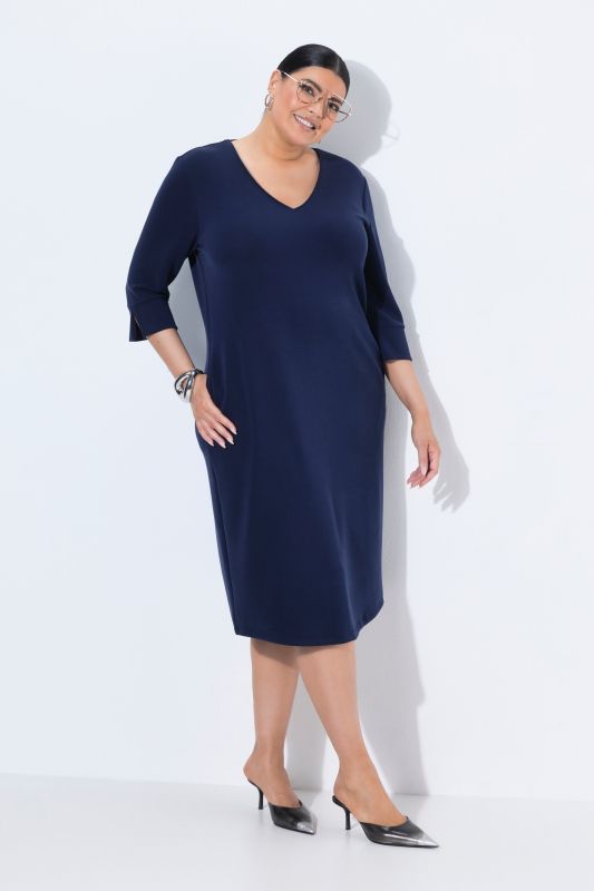 Modal Blend 3/4 Sleeve Sweatshirt Dress