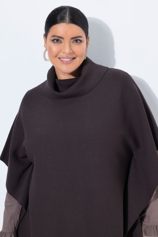 Oversized Knit Poncho