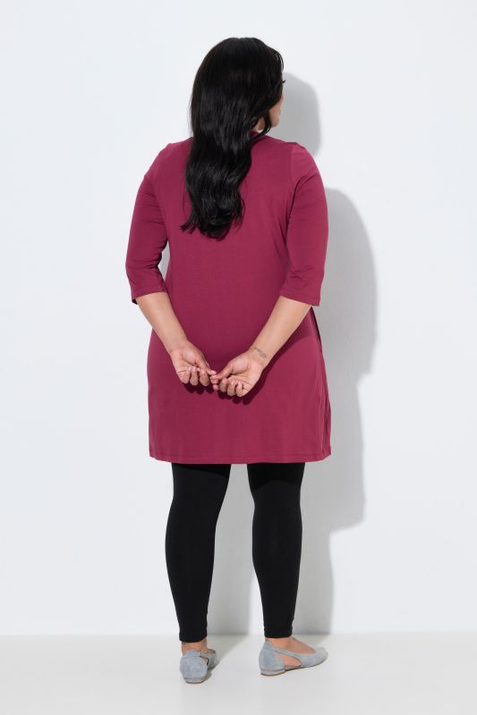 Criss Cross V-Neckline Swing Knit Tunic