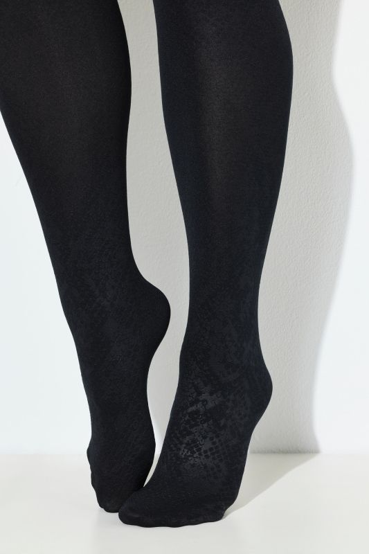 Snake Print Thermal Tights