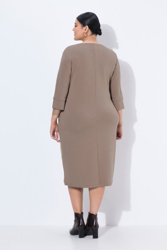 Modal Blend 3/4 Sleeve Sweatshirt Dress