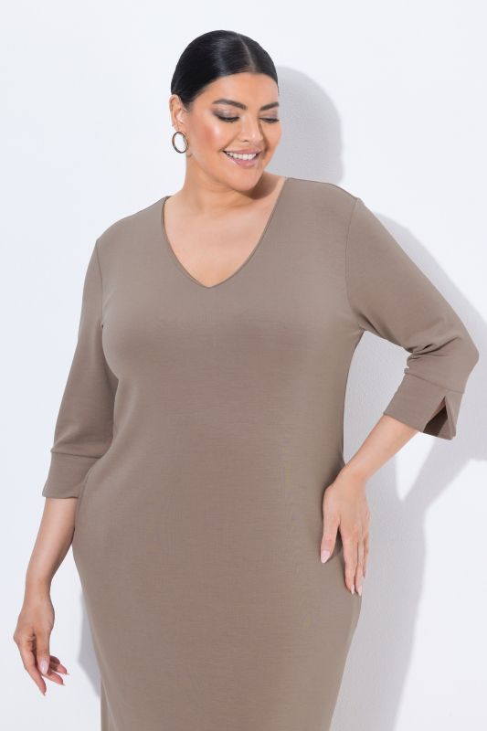 Modal Blend 3/4 Sleeve Sweatshirt Dress