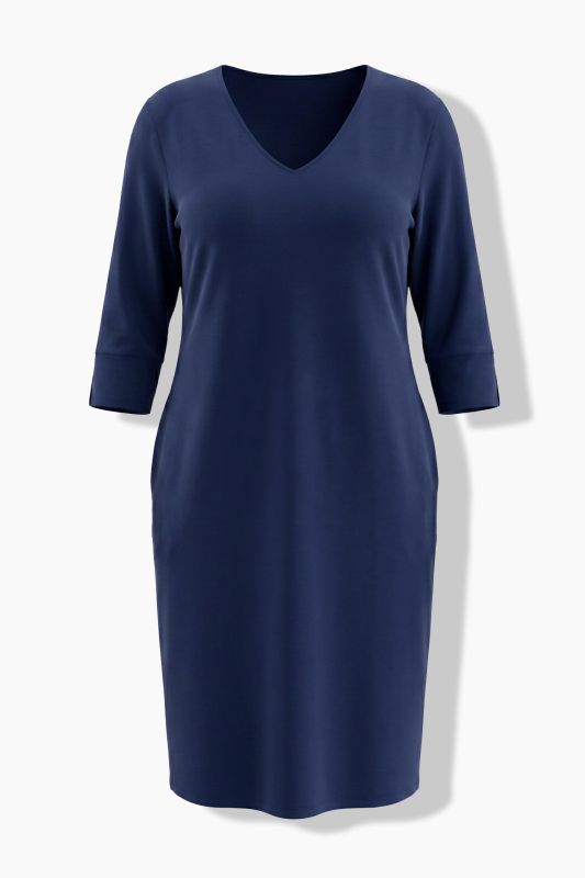 Modal Blend 3/4 Sleeve Sweatshirt Dress