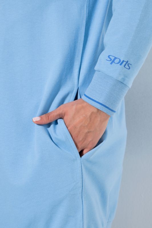 Суитчър с качулка и контрастен цип