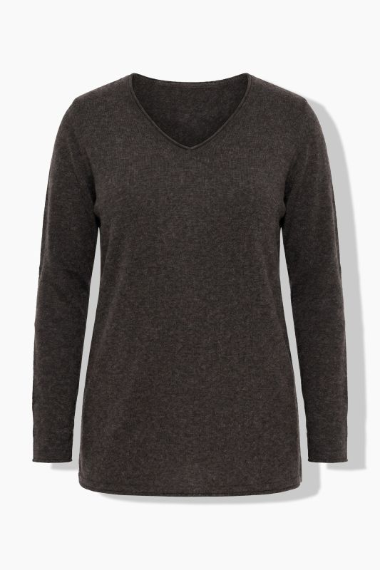 Rolled Edge Long Sleeve Merino Sweater