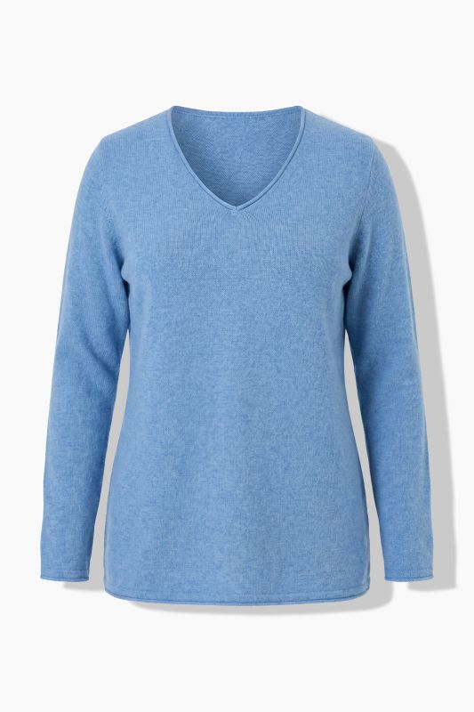 Rolled Edge Long Sleeve Merino Sweater