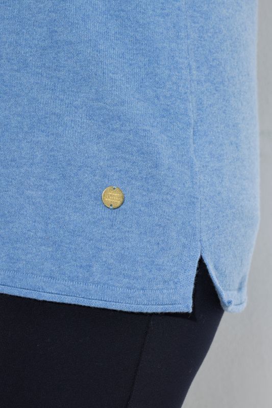 Rolled Edge Long Sleeve Merino Sweater