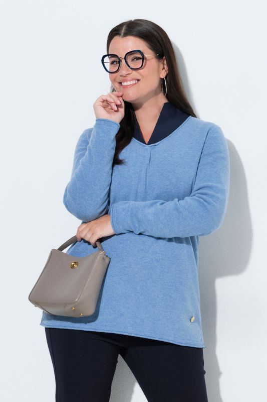 Rolled Edge Long Sleeve Merino Sweater