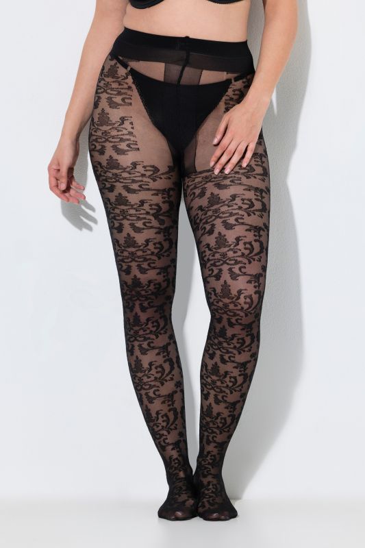 Floral Brocade Pattern Stockings