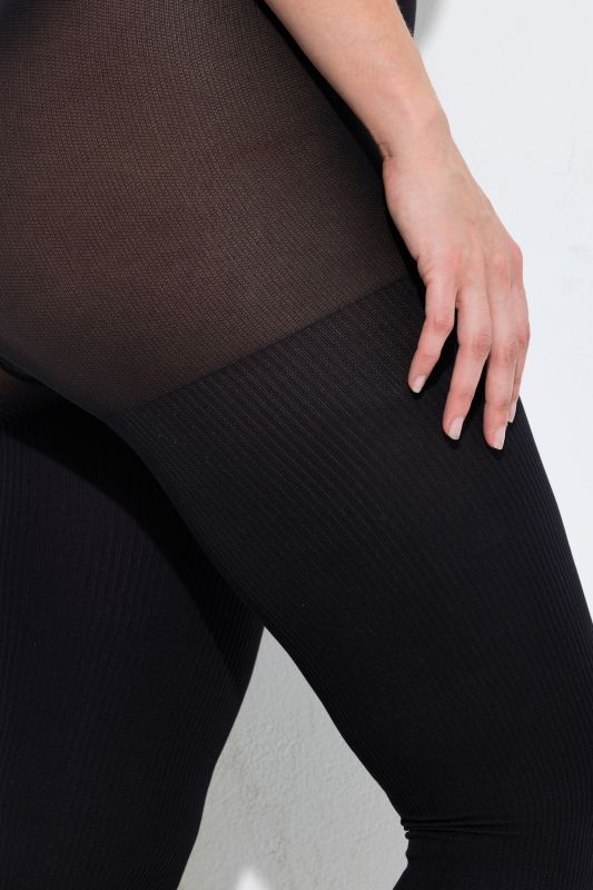 Illusion Knit Thigh-High Stockings