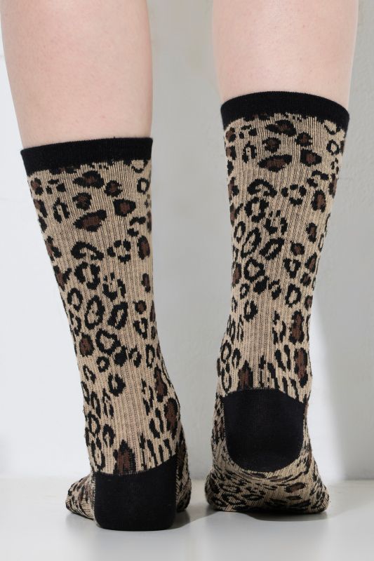 Leopard Print Support Socks
