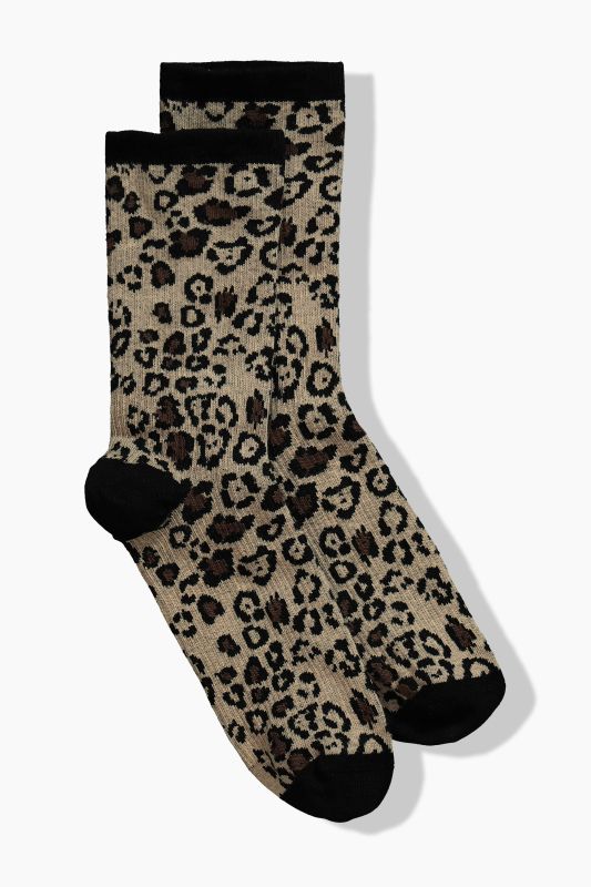 Leopard Print Support Socks