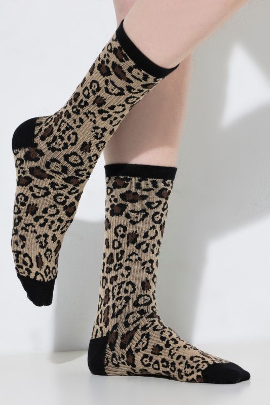 Leopard Print Support Socks