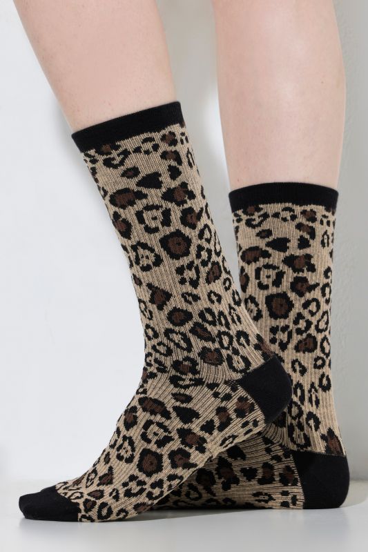 Leopard Print Support Socks