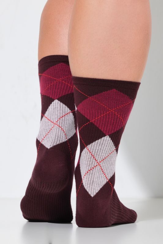 Argyle Crew Length Support Socks