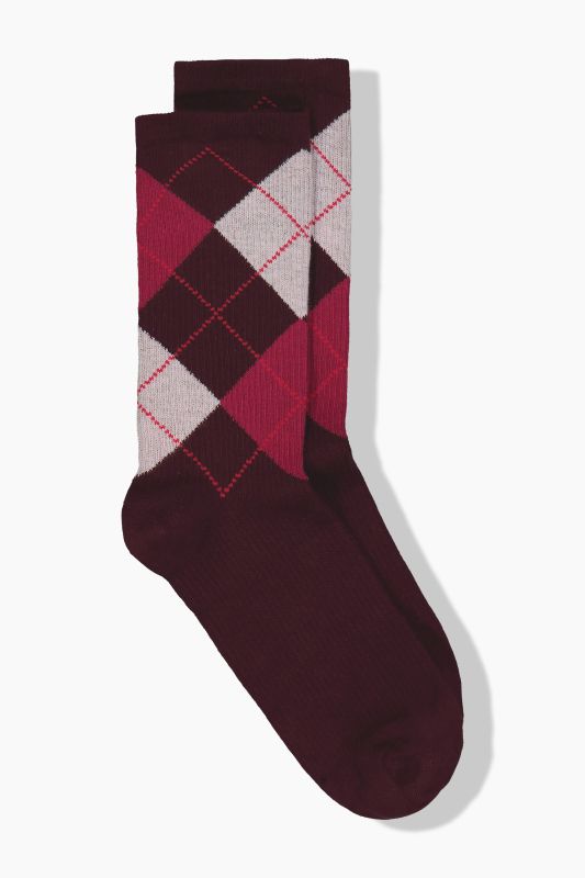 Argyle Crew Length Support Socks