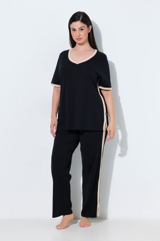 Two-Tone Two Piece Pajama Set