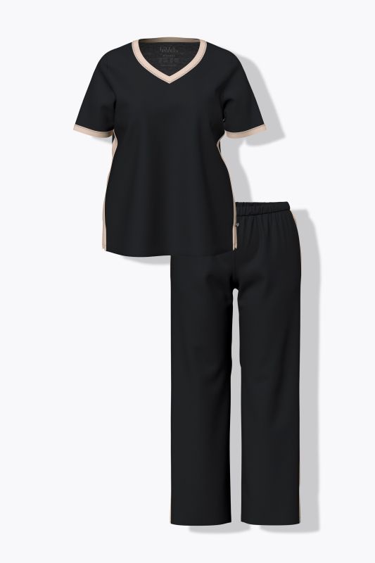 Two-Tone Two Piece Pajama Set