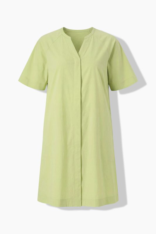 Рокля - къса от поплин с А-силует