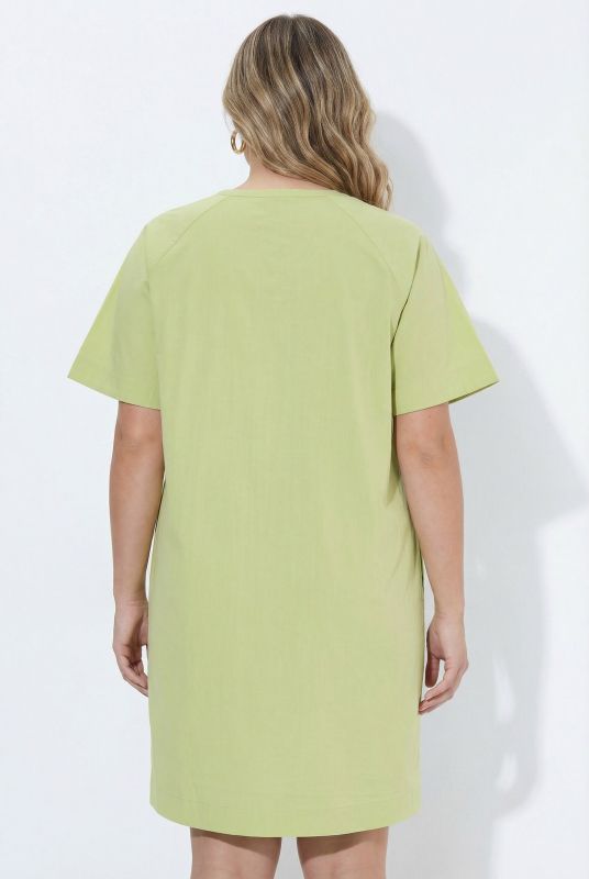 Рокля - къса от поплин с А-силует
