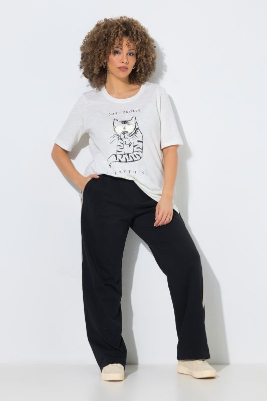 Side Stripe Wide Leg Pants