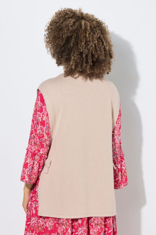 Sleeveless Side-Tie Knit Tunic