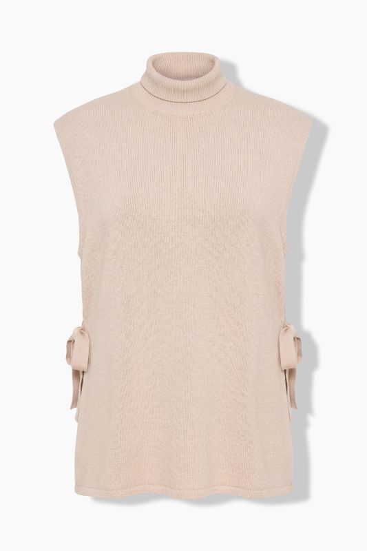 Sleeveless Side-Tie Knit Tunic