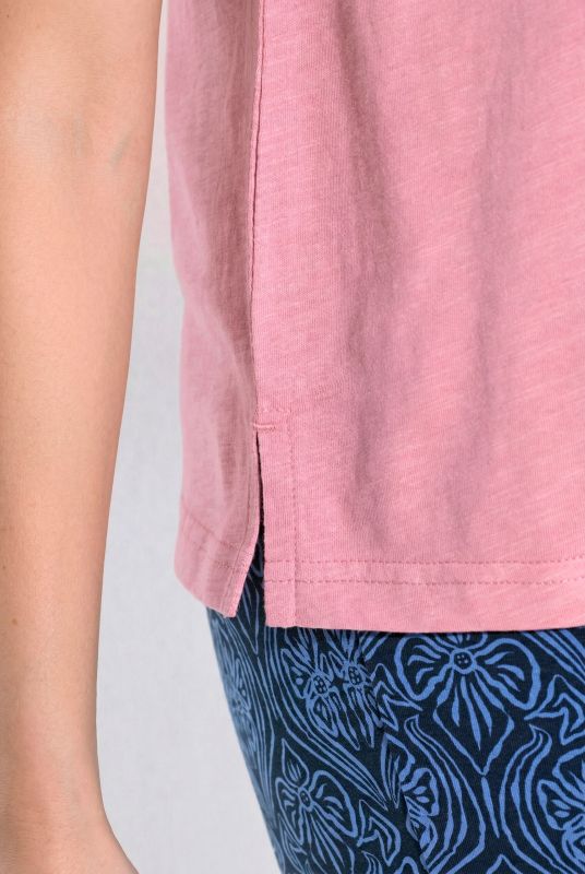 Eco Cotton Floral Embroidered Short Sleeve Tee