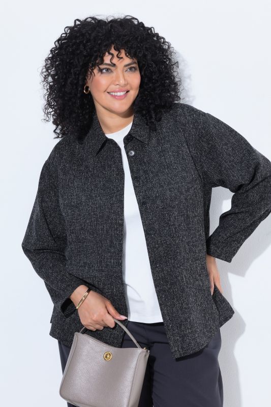 Salt-and-Pepper Melange Jacket