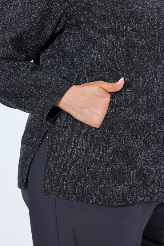 Salt-and-Pepper Melange Jacket
