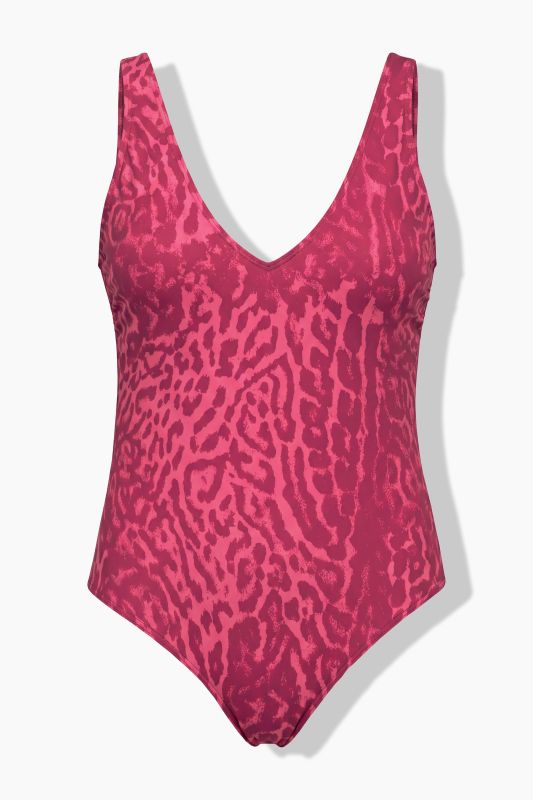 Leopard Print One Piece Swimsuit
