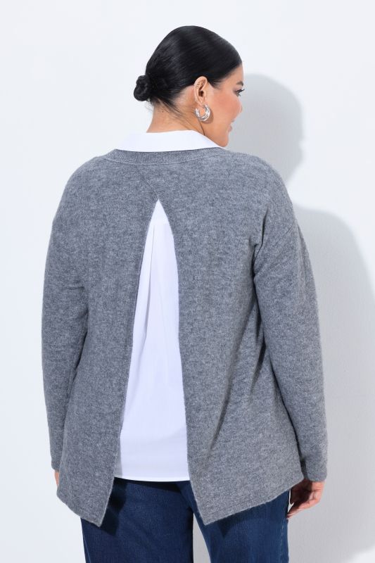 Backless Long Sleeve Sweater