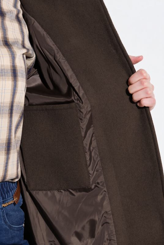 A-Line Wool Blend Zip-Up Duffle Coat